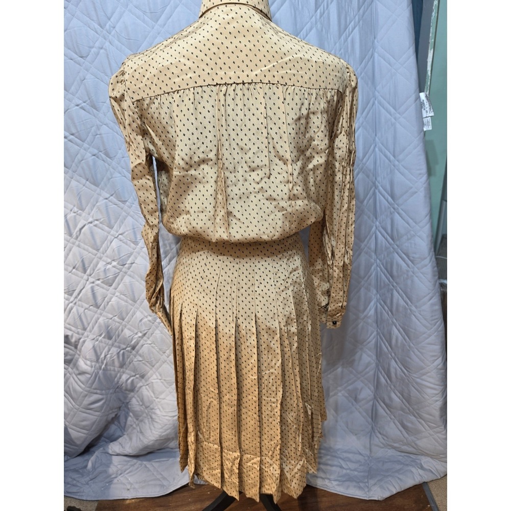 David Hayes Saks Fifth Avenue Vintage 3-Piece Skirt Suit Set Tan Black Size 4 - Picture 4 of 16